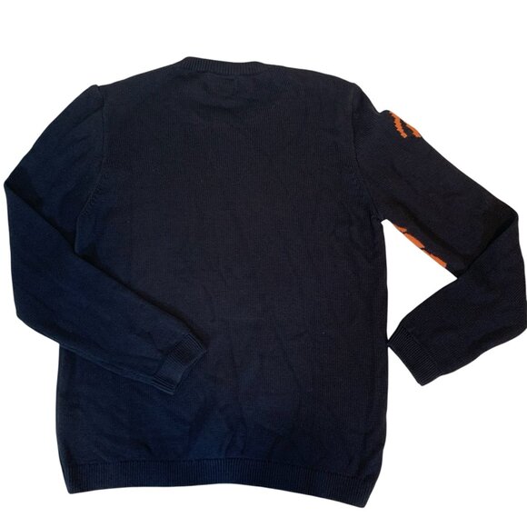 Topman Sweater Navy Orange Tiger Mens Size XL NWT - Picture 3 of 6